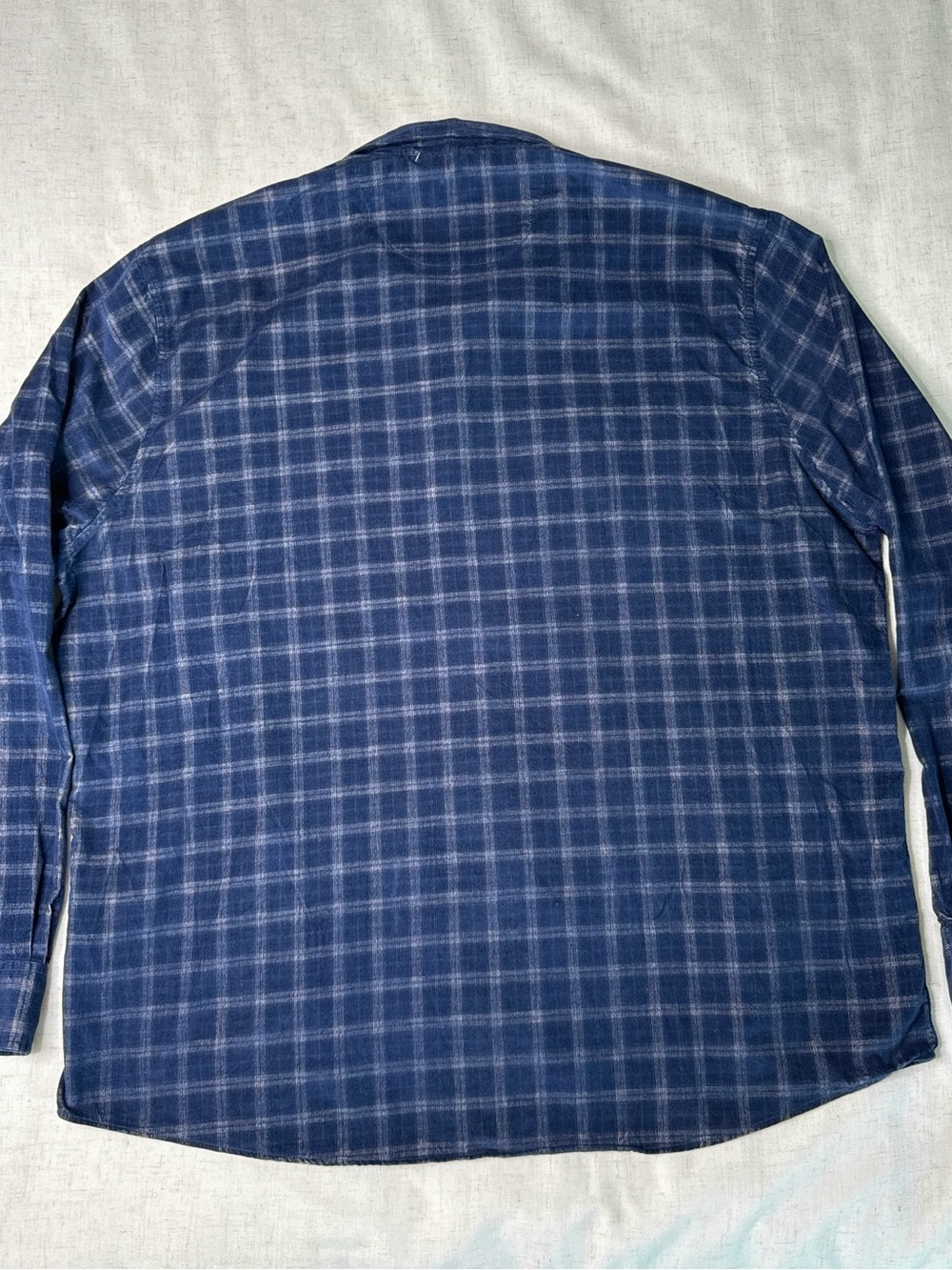 Johnnie-O Shearer Corduroy Button-Down Shirt Blue Plaid Size XXL NWT - Picture 6 of 16